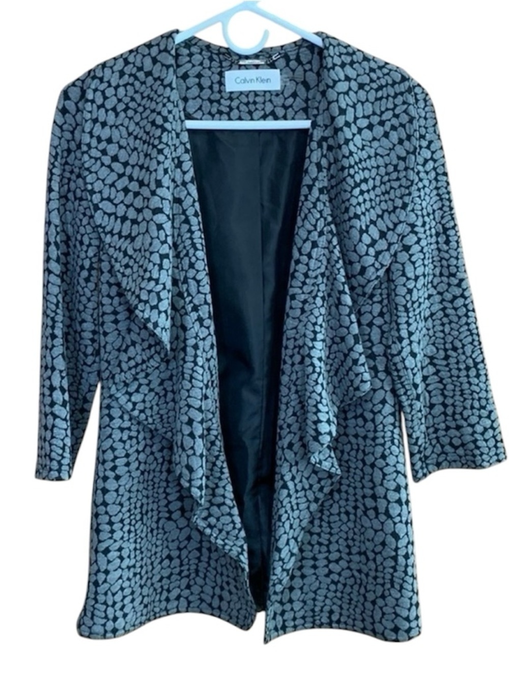 Calvin Klein Black And Gray Alligator Print Jacket